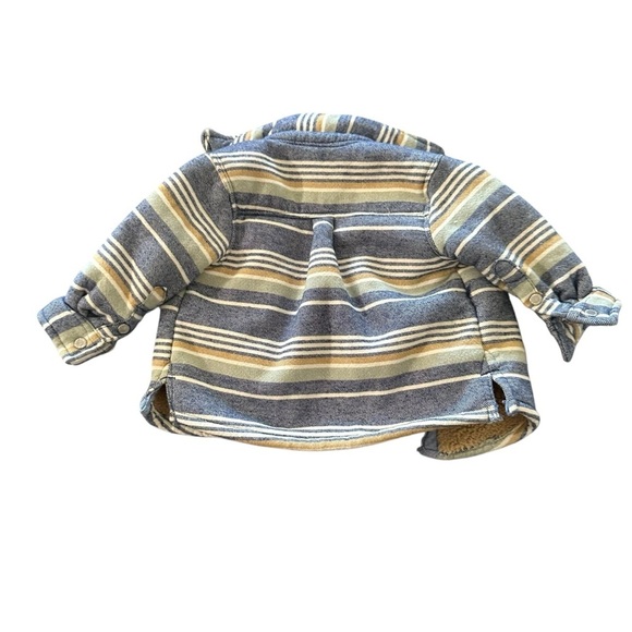 Eddie Bauer Blue and Cream Jean Jacket with Cozy Fleece - Picture 2 of 4